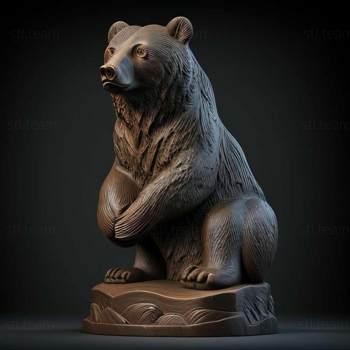 3д модель медведя